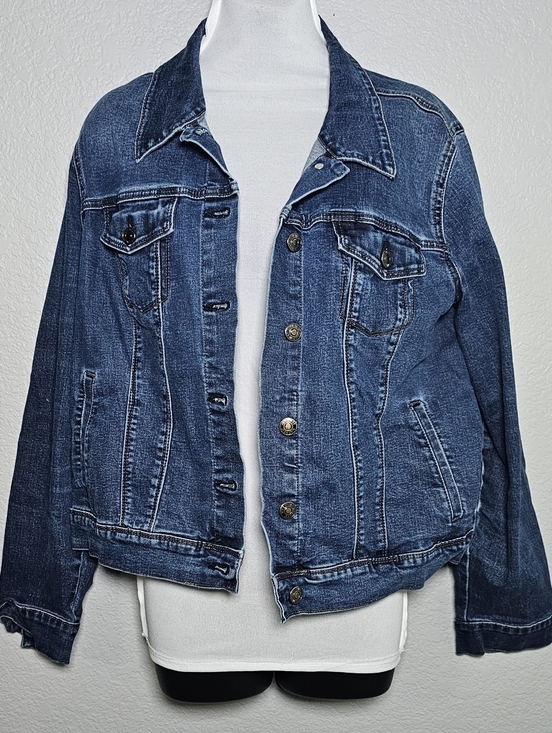 Nine West Jackets & Blazers - Nine West Jeans Denim Jacket Women’s XXL Missy Stretch Blue Trucker